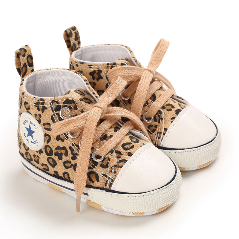 Classic Leopard Print Sneakers for Newborns and Toddlers