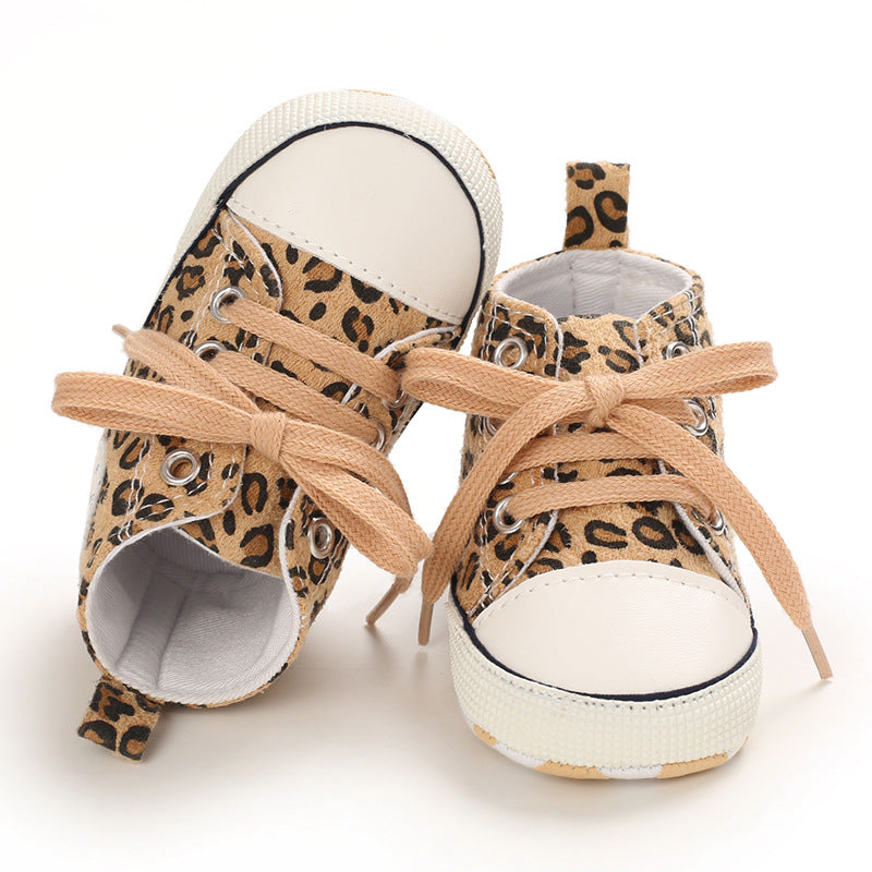 Classic Leopard Print Sneakers for Newborns and Toddlers